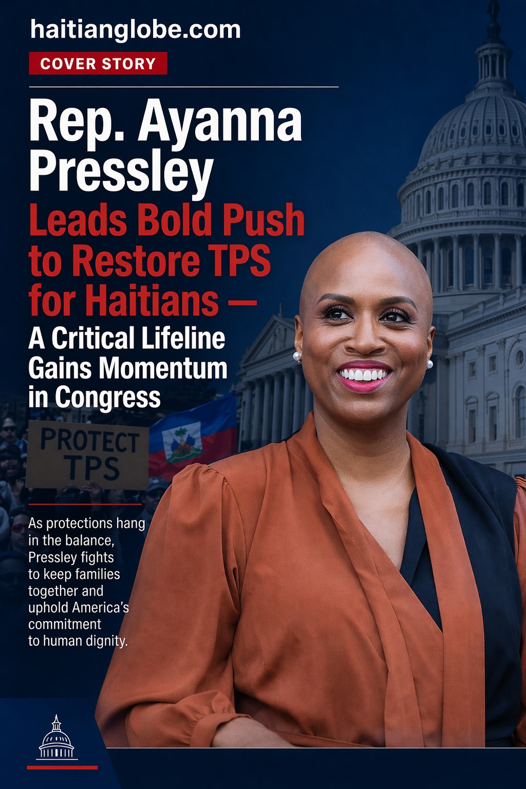 Rep. Ayanna Pressley Leads Bold Push to Restore TPS for Haitians — A Critical Lifeline Gains Momentum in Congress