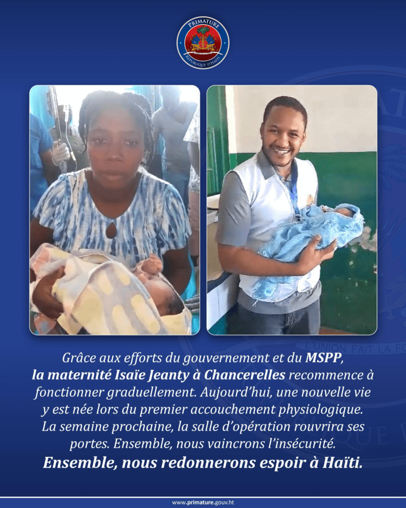 Haiti, 2 décembre 2024 – Réouverture de la Maternité Chancerelles : Rosemila Petit-Frère admet aujourd’hui « avoir négocié avec les gangs » pour le compte du gouvernement