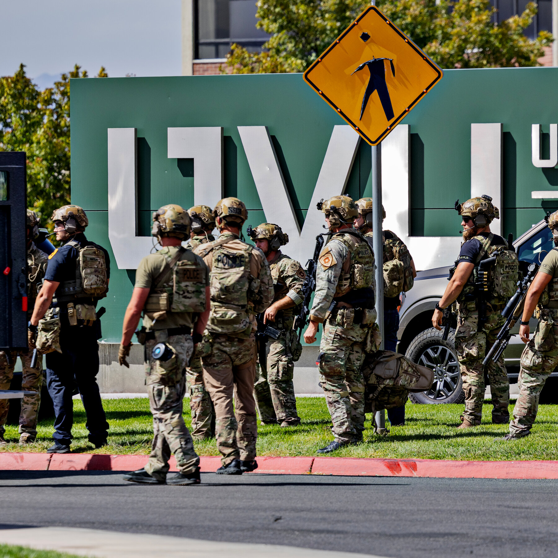 Investigators eye a hunting rifle for clues to the gunman’s identity and motive.