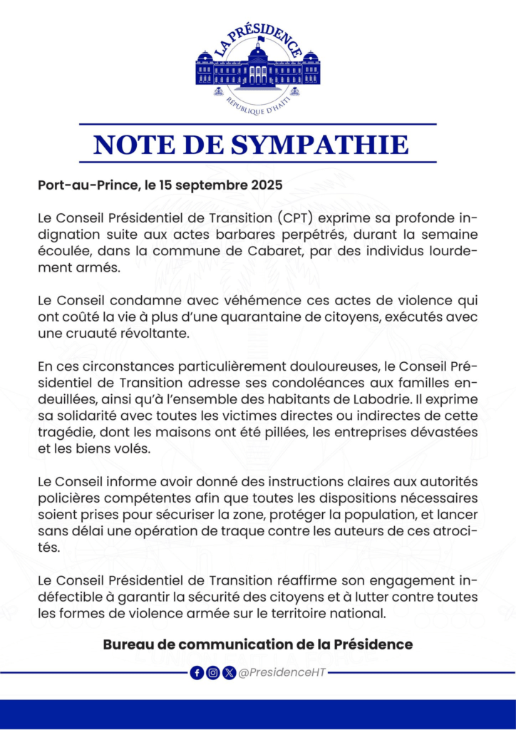 Communiqués posthumes | Cabaret, quatre jours plus tard – Le pouvoir se souvient et pleure à contretemps