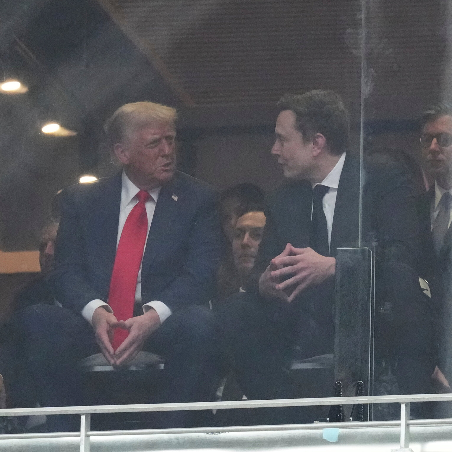 Trump and Musk Are Seen Together at Kirk Memorial, Months After Falling-Out