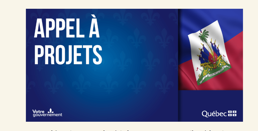 Appel à projets Québec–Haïti : dépôt des candidatures ouvert jusqu’au 29 octobre 2025