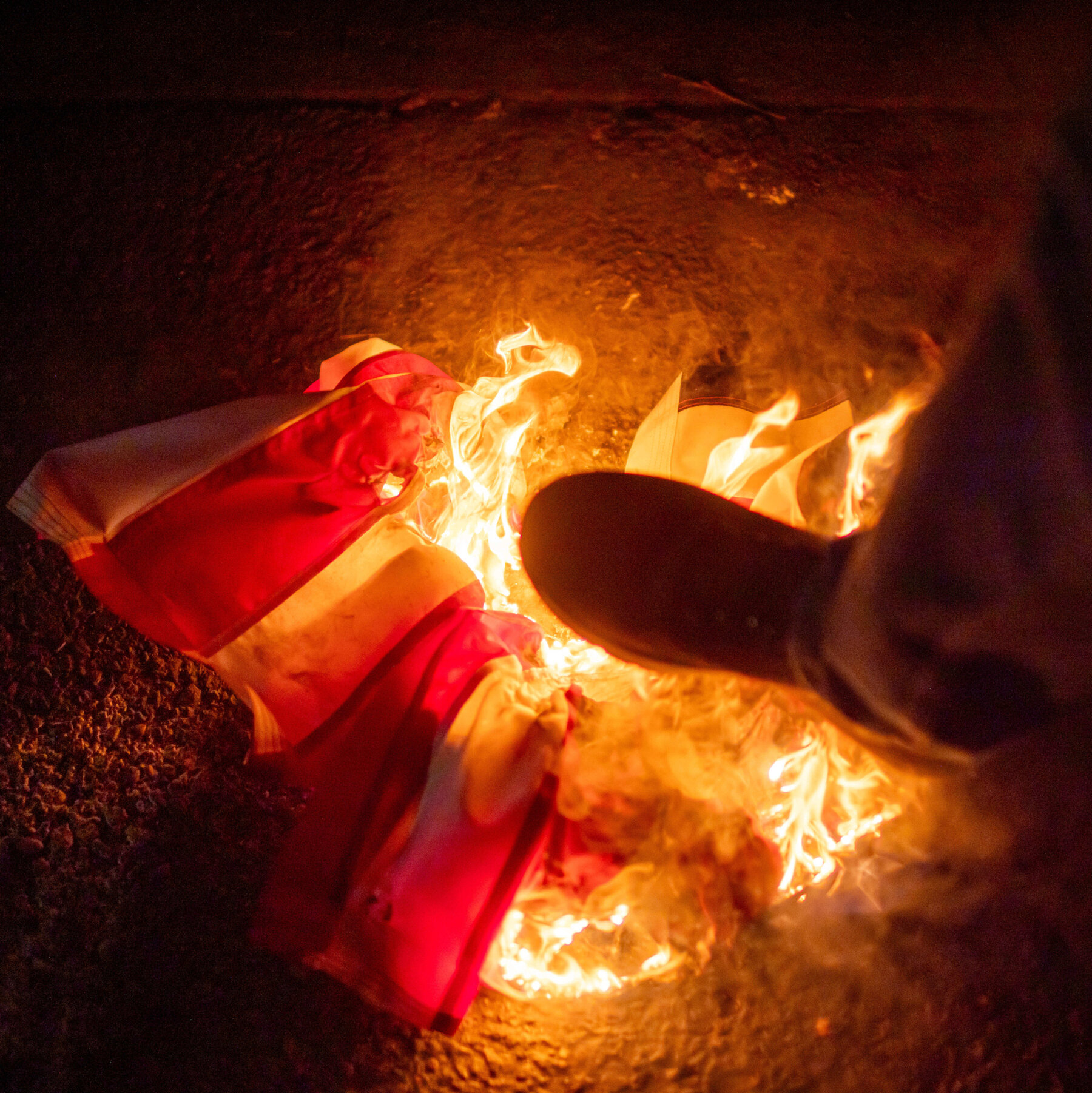 Trump Baselessly Claims He ‘Took the Freedom of Speech Away’ From Flag Burners