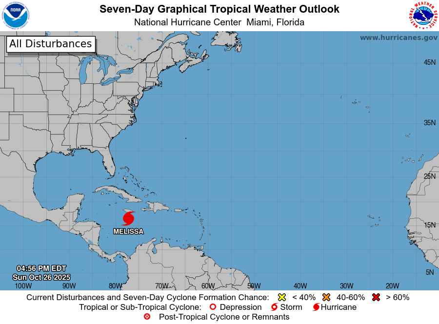 Bulletin n°20A — Ouragan Melissa : inondations catastrophiques attendues sur la Jamaïque et le Sud d’Haïti