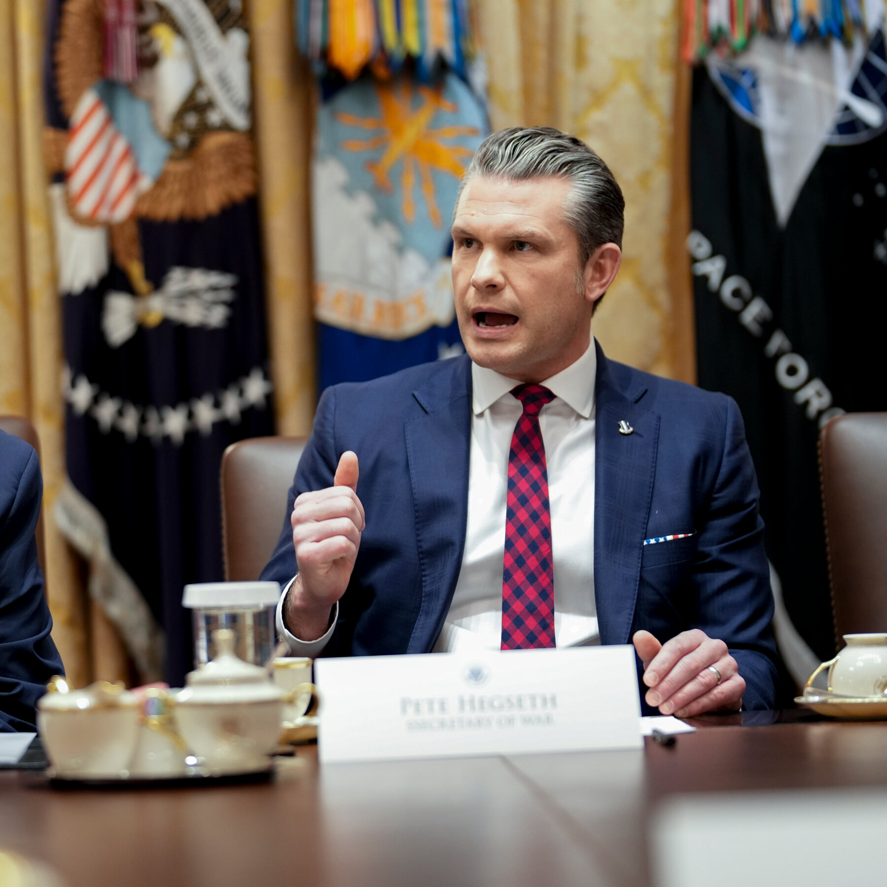 Hegseth Says He Did Not See Survivors of Boat Attack Clinging to Wreckage