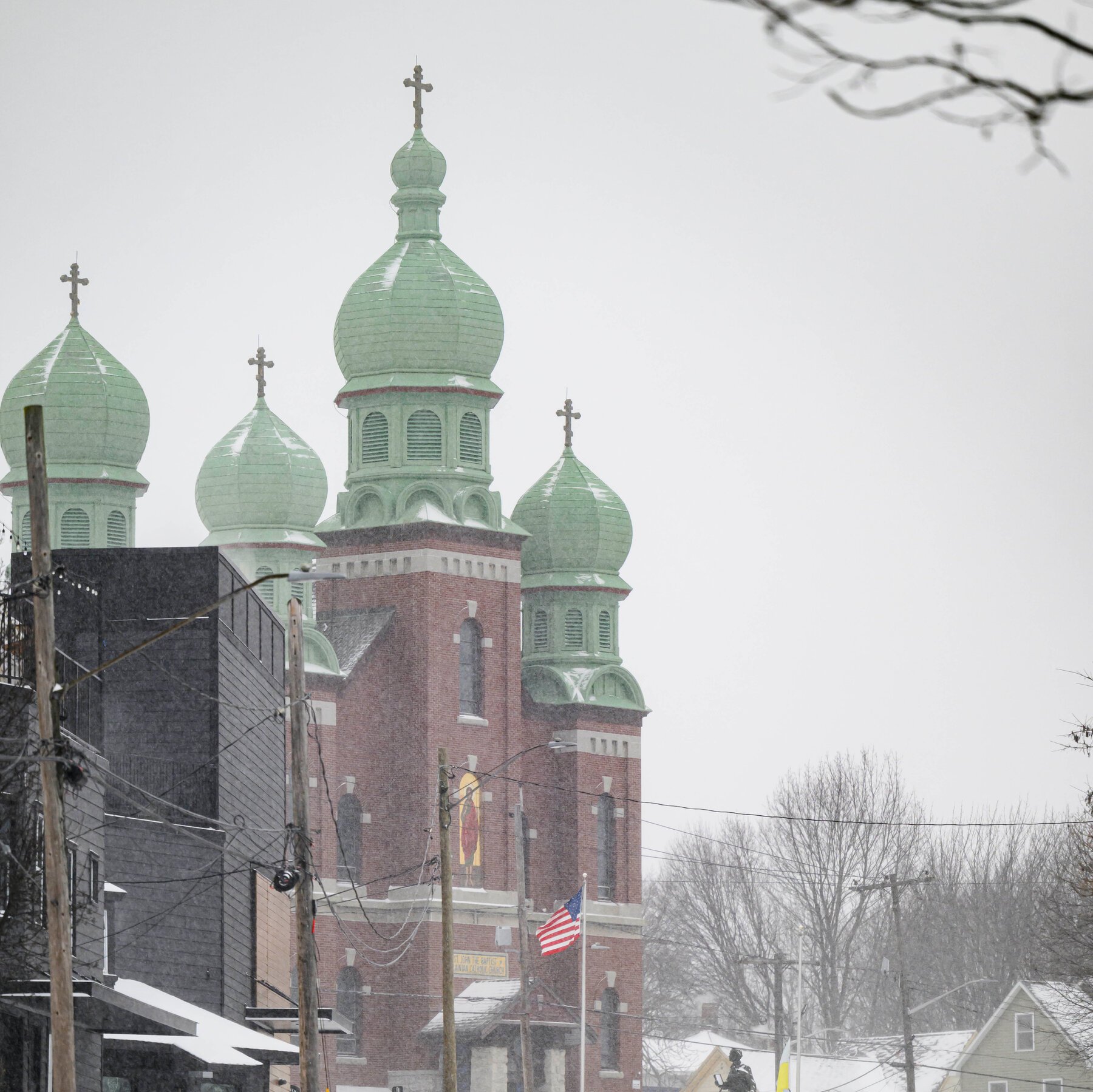 While many churches canceled Sunday services, some carried on for a hardy few.