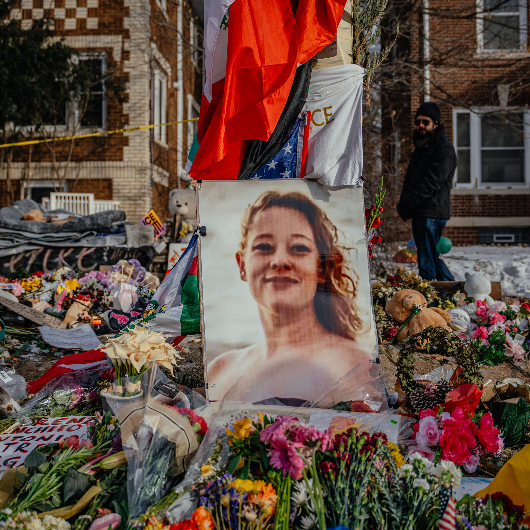 A Month After Renee Good’s Killing, Her Partner Makes First Public Appearance at Memorial