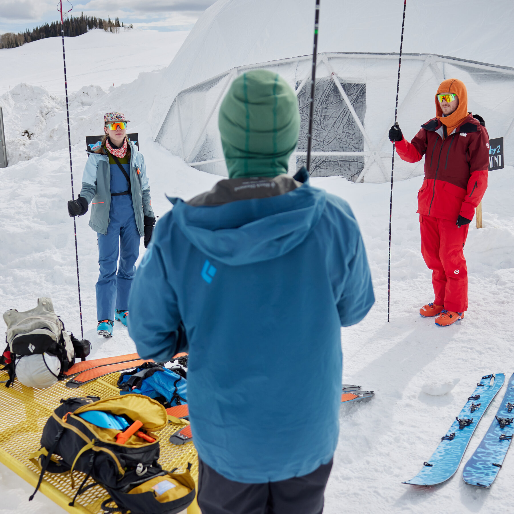 Backcountry Skiers Carry a Variety of Safety Gear