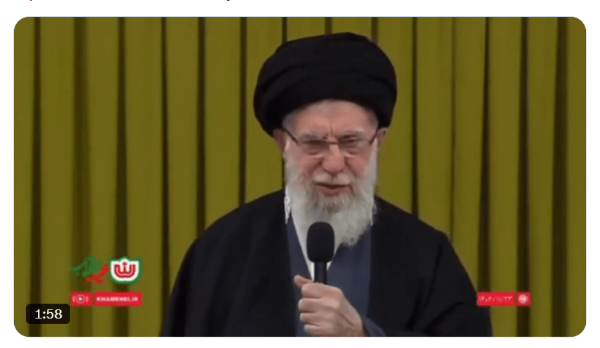 Urgent – Iran : Ali Khamenei se serait exprimé pour démentir les rumeurs de sa mort (vidéo)
