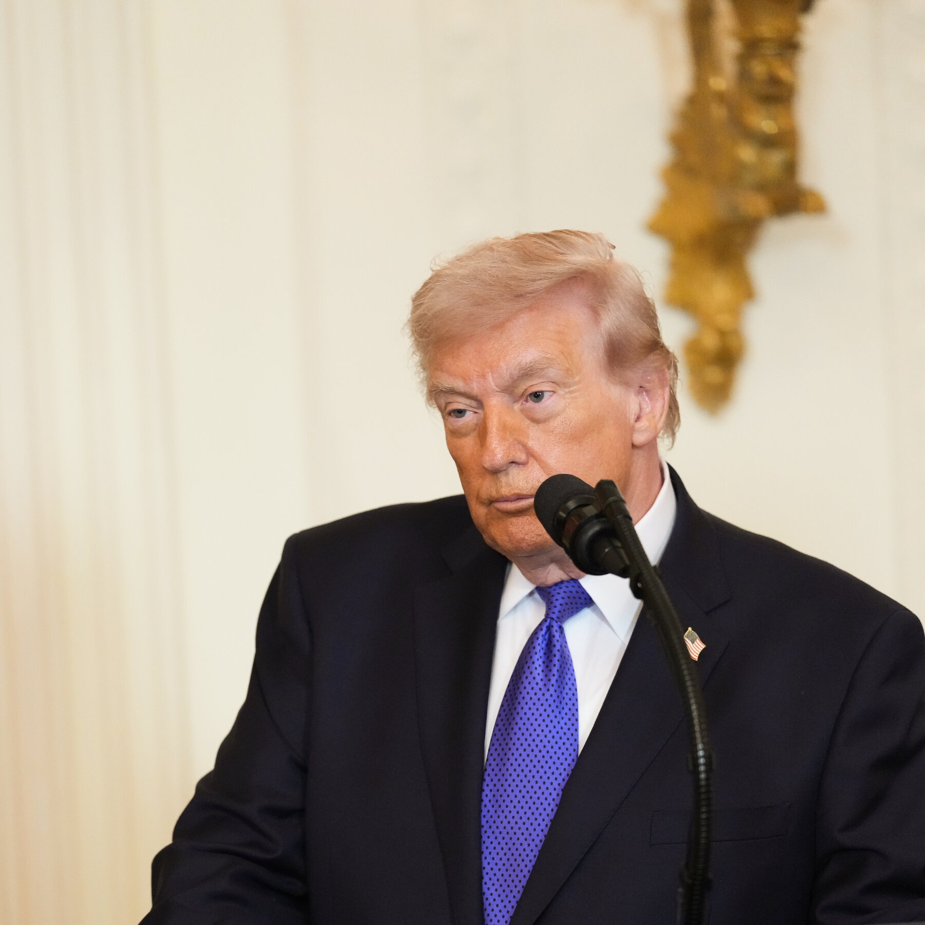 In First Appearance Since Taking the Country to War, Trump Is Business as Usual