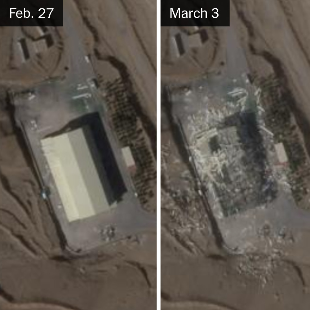 Mapping Damage to Iran’s Ballistic Missile Sites With Satellite Images