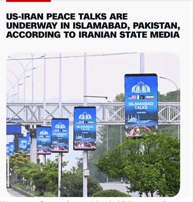 CNN – Etats-Unis et Iran tiennent des pourparlers directs de paix au Pakistan, selon des sources