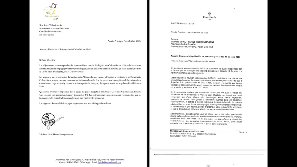 Dette de l’Ambassade de Colombie en Haïti : correspondances révélées par un restaurant de Pétion-Ville