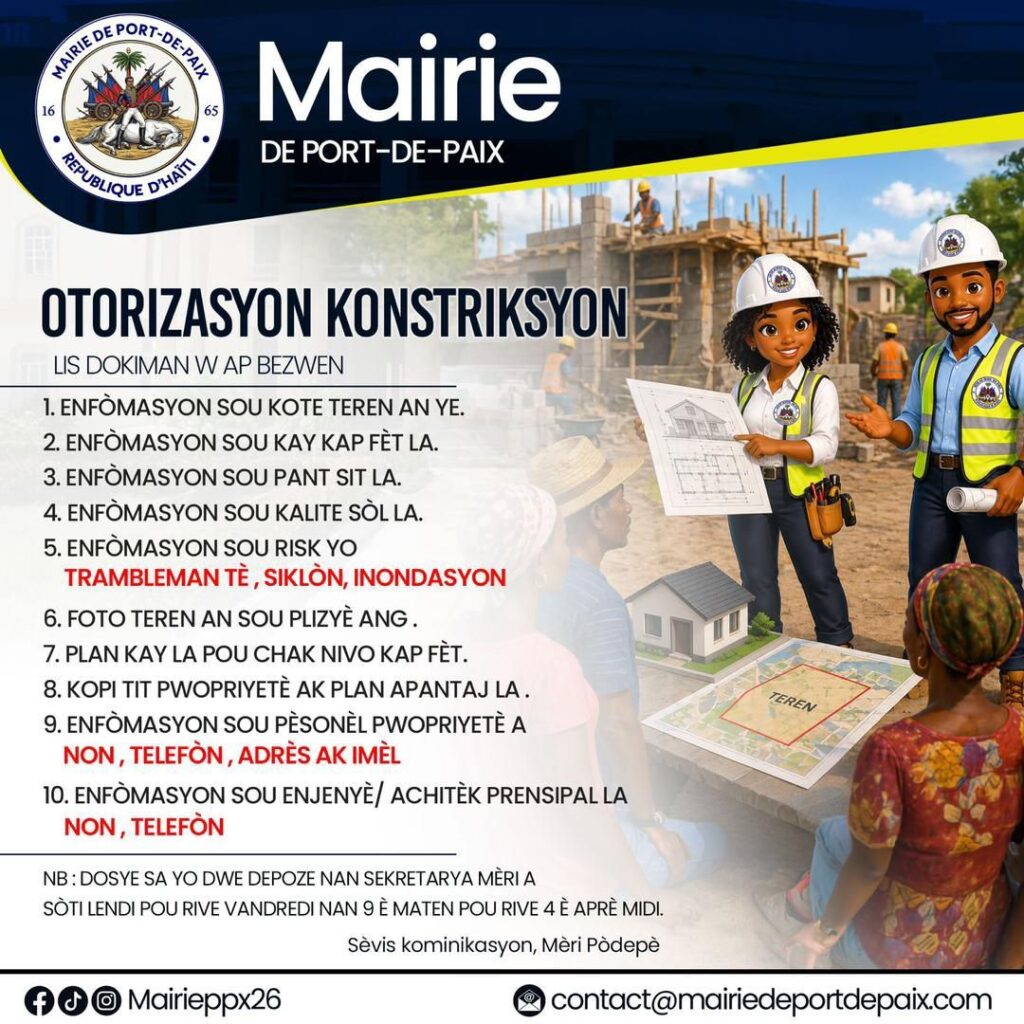 Permis de construire à Port-de-Paix : la Mairie serre la vis pour encadrer l’urbanisation