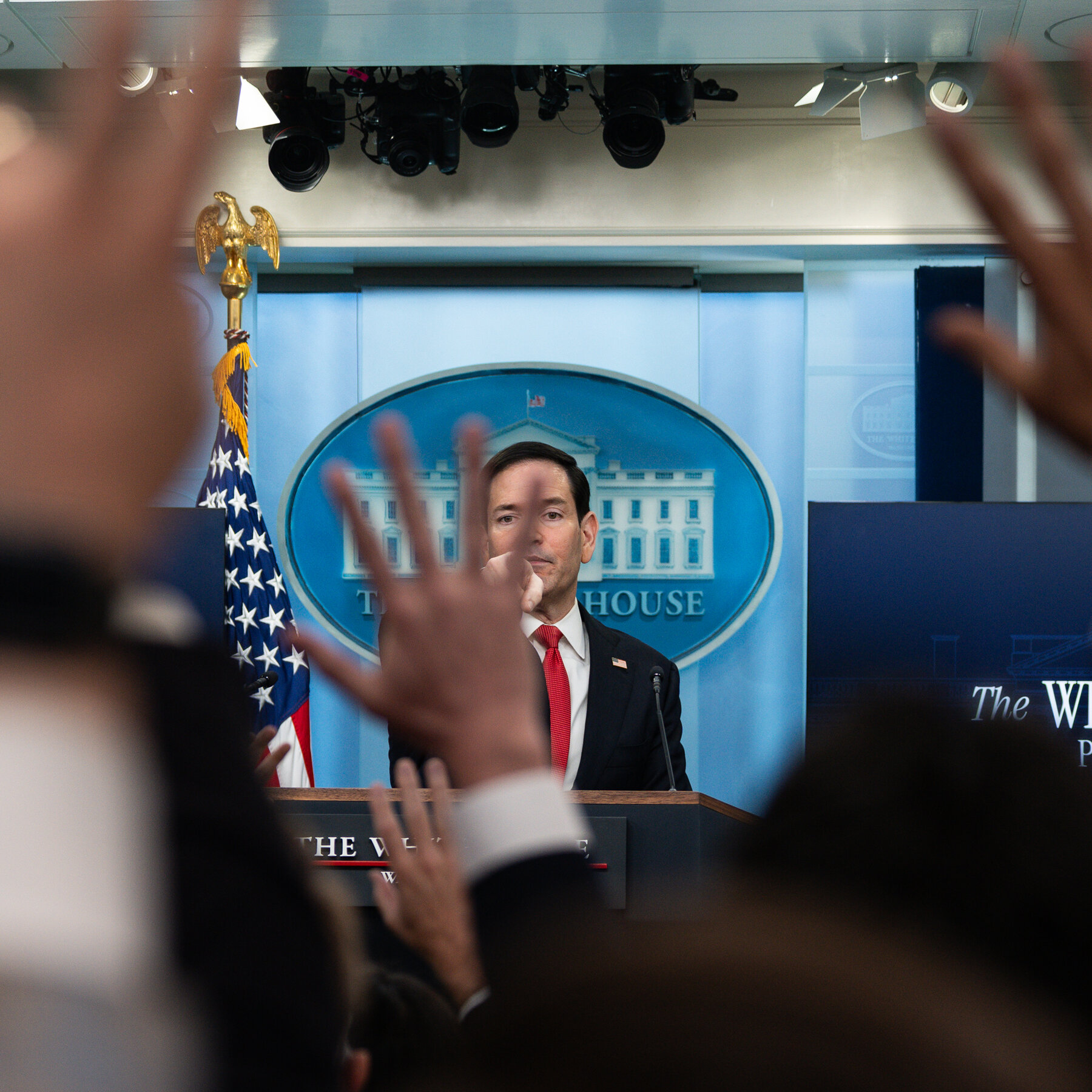 Trump’s Gyrations on the War Leave Even Rubio Out of Sync
