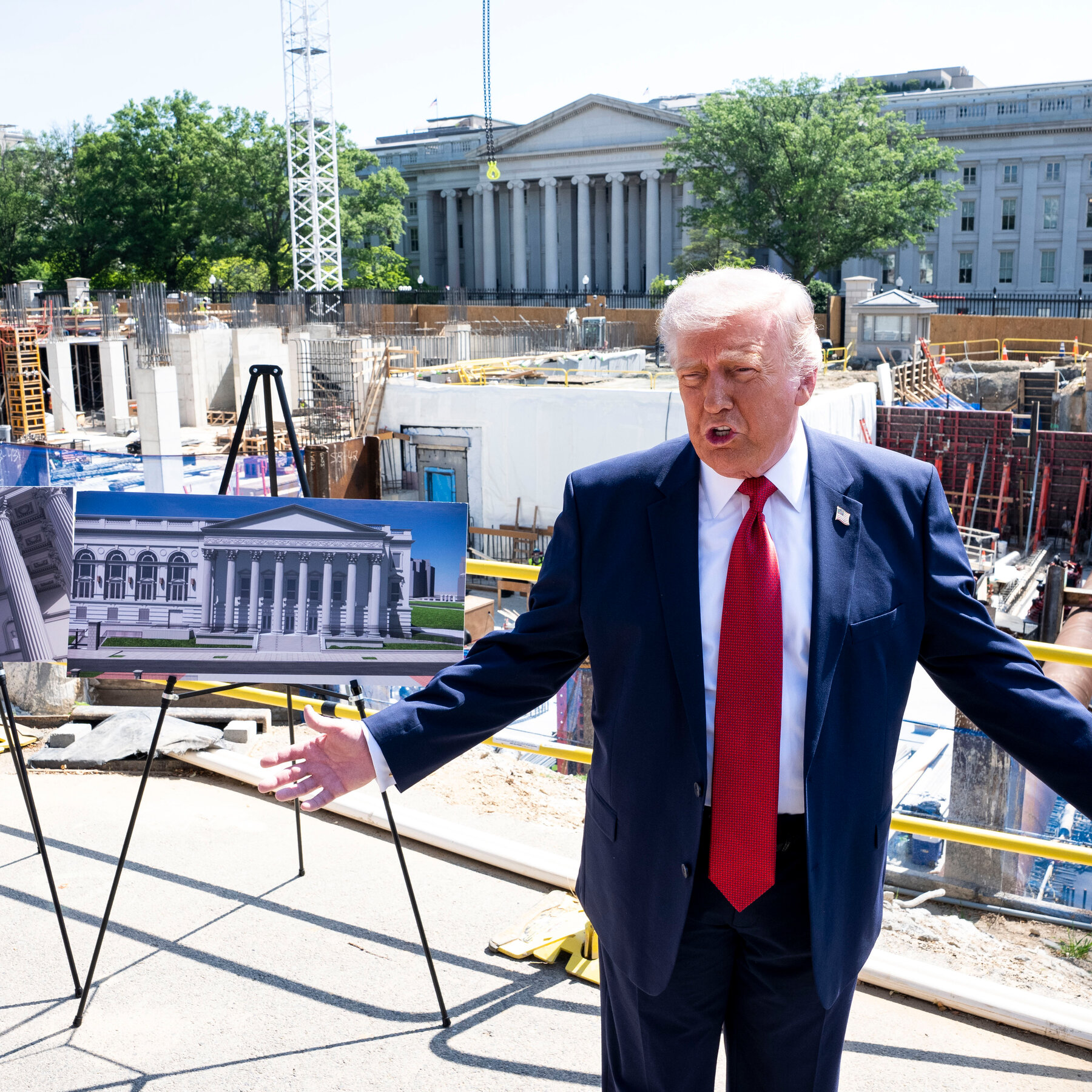 Amid Global Turmoil, Trump Shows Off White House Ballroom Construction