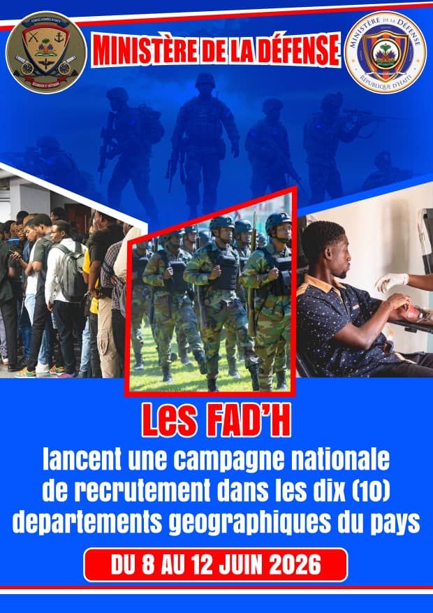 L’armée d’Haïti lance une vaste campagne de recrutement dans les dix départements