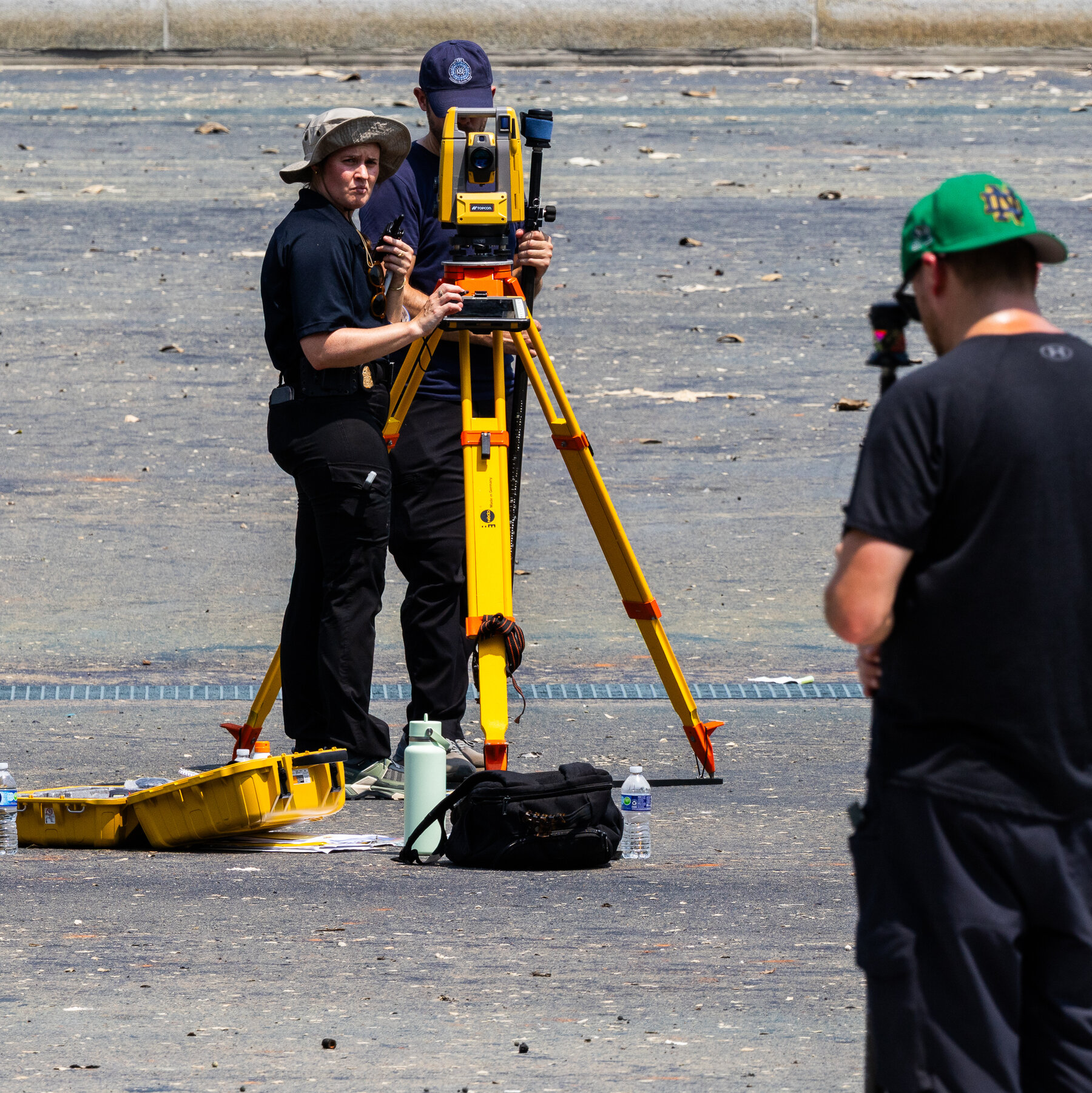 FBI Evidence Team Visits Lincoln Memorial Reflecting Pool