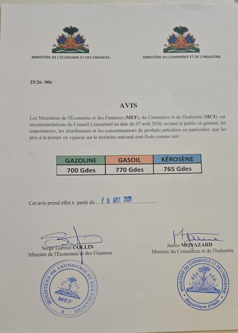 Haïti | A quatre mois d’élections toujours incertaines, Fils-Aimé réaugmente les prix du carburant : jusqu’à 75 gourdes de plus