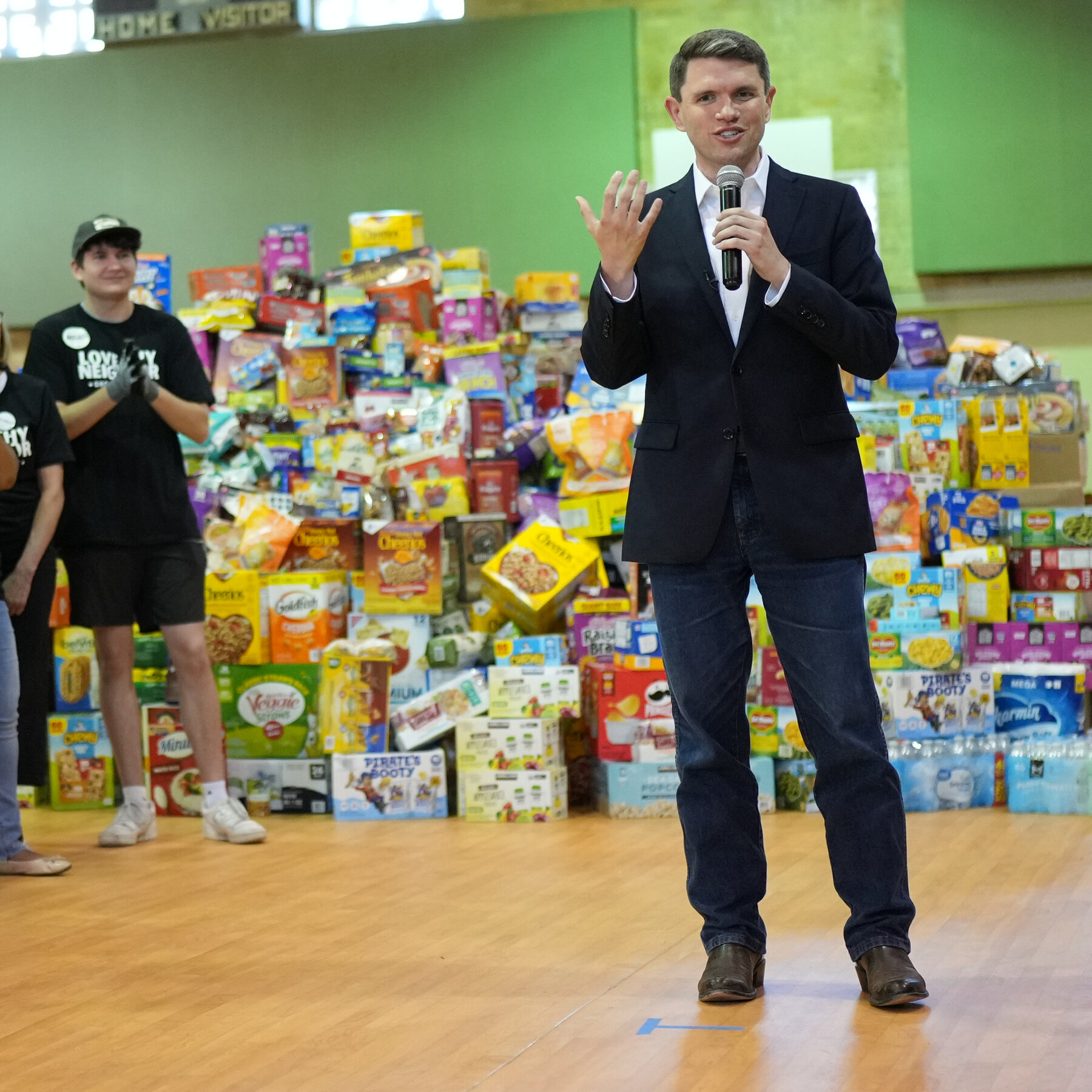 James Talarico Counters Trump’s Midterm Convention With Food Drive