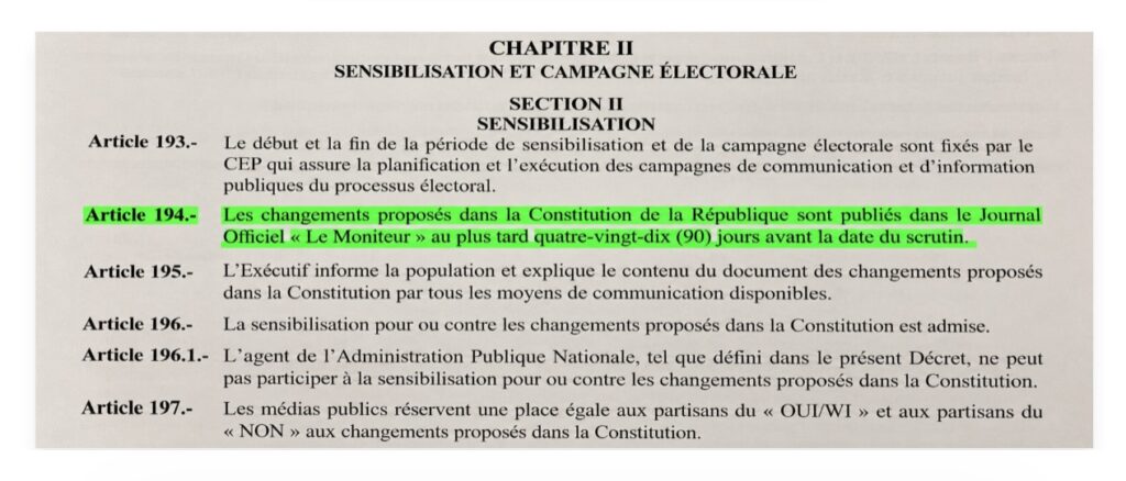 Haïti | Constitution/Référendum : J-90 — M. Fils-Aimé, Premier ministre de doublure, sommé par son propre décret de dévoiler le texte au plus tard le 14 septembre