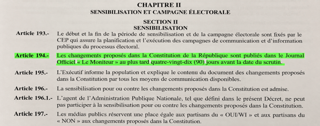 Haïti | Référendum bidon : le délai des 90 jours est expiré, le gouvernement de doublure déjà en violation de son propre décret
