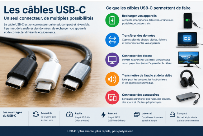 Pourquoi tous les câbles USB-C ne font pas la même chose, malgré une forme identique