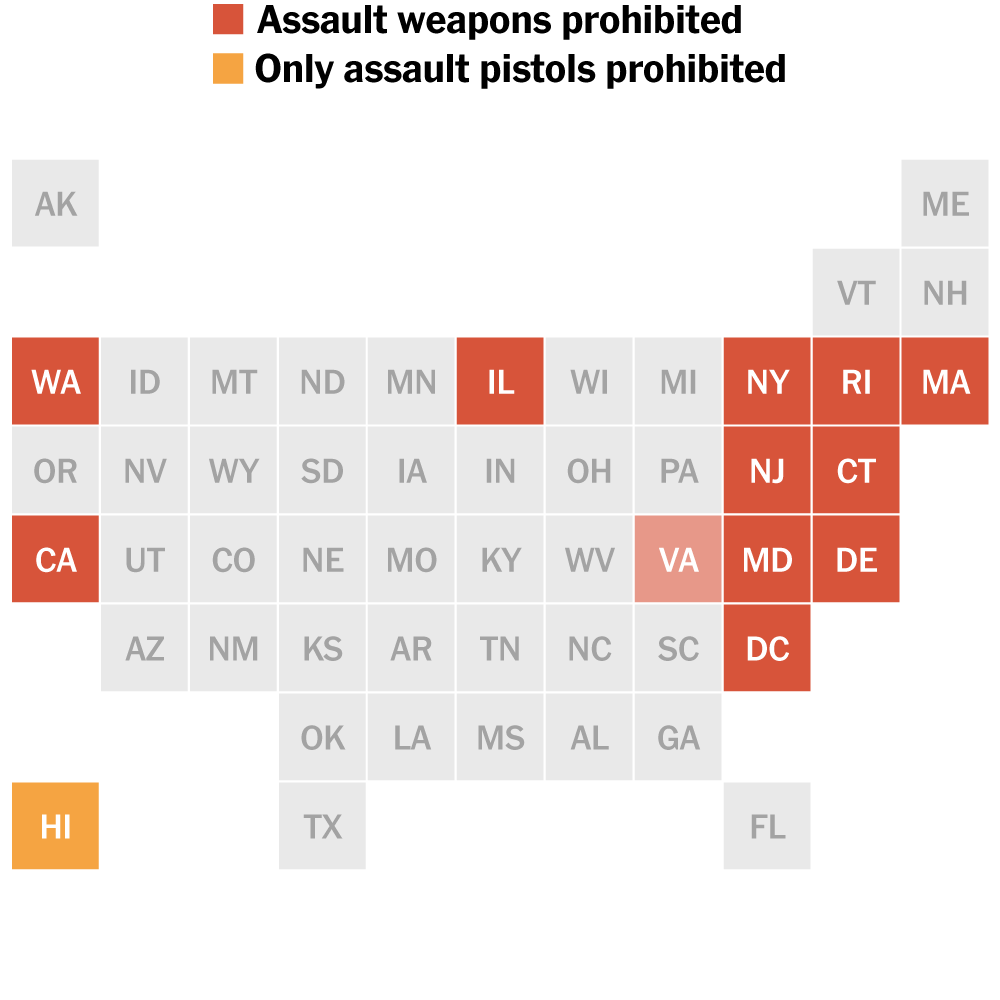 Tracking Assault Weapons Bans Across the Country as Court Battles Continue